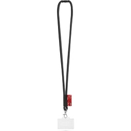 WATFORD. SET Lanyard TUBE Long mit Karabiner, Sicherheitsverschluss und Kartenhalter, Schwarz