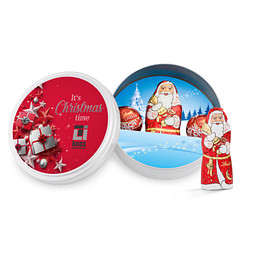Lindt Weihnachtsdose, inkl. Druck, weiße Dose