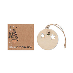 Weihnachtsschmuck Kugel ROSEED, Holz