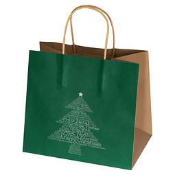 Weihnachtstasche klein, grün