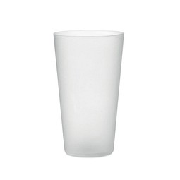 Wiederverwendbarer Becher 500ml FESTA LARGE, Transparent Weiß
