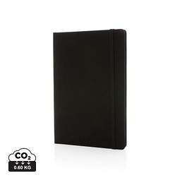 XD COLLECTION GRS-zertifiziertes rPET-A5-Notizbuch, schwarz, schwarz