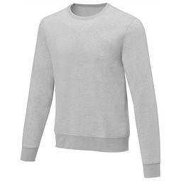 Zenon Herrenpullover mit Rundhalsausschnitt, heather grau, L