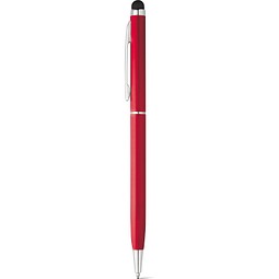 ZOE. Aluminium-Kugelschreiber mit Drehmechanik und einer Touch-Spitze, Rot