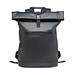 15 Zoll Rolltop-Rucksack PU BAI ROLL, Schwarz