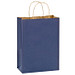 Papier-Tragetasche gerippt, 24 x 32 x 11 cm, blau