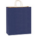 Papier-Tragetasche gerippt, groß, blau