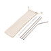 3-teiliges Trinkhalm-Set aus Stainless Steel, silber