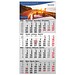 4-Monats-Wandkalender Quattro 2026, grau