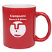 Keramikbecher Carina, 300 ml, rot/weiß