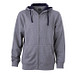 JAMES & NICHOLSON Unisex Sweat-Jacke mit Kapuze, grau, L