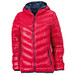 JAMES & NICHOLSON Damen Daunenjacke, rot/dunkelblau, M