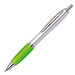 LANCE® Kugelschreiber Rio Satin, blaue Mine, silber/apfelgrün(neon)