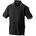 JAMES & NICHOLSON Herren Poloshirt Pique, schwarz/silber, L