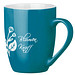 Tasse Gloria, 370 ml, türkis/weiß