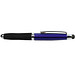 Metall-Touch-Kugelschreiber Soft Grip, blaue Mine, blau/metallic