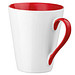 Keramiktasse Maja, 320 ml, weiß/rot
