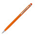Touch-Metall-Kugelschreiber, schwarze Mine, orange