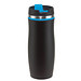 Metall-Isolierbecher Smooth, 400 ml, schwarz/hellblau