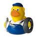Schnabels® Bade-Ente Mechaniker, gelb/blau