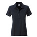 JAMES & NICHOLSON Damen Poloshirt Basic Bio BW, schwarz, M