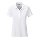 JAMES & NICHOLSON Damen Poloshirt Basic Bio BW, weiß, M