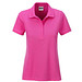 JAMES & NICHOLSON Damen Poloshirt Basic Bio BW, pink, M