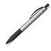 FABER-CASTELL Metall-Druckkugelschreiber Basic Alu, blaue Mine, silber