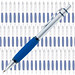 Werbe-Set: 100 LANCE®  Metall-Kugelschreiber Rubber-Grip, inkl. Druck, blaue Mine, silber/blau