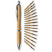 Werbe-Sparset: Bambus-Kugelschreiber Bamboo I, 100-tlg., inkl. Druck, blaue Mine, braun
