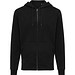 Iqoniq Abisko Zip-Kapuzenpullover aus recycelter Baumwolle, schwarz, XXS