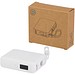 Acrux 35 W 10.000 mAh Tablet Powerbank mit integriertem Typ-C-Kabel aus recyceltem Kunststoff, weiss