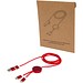 Alasia 150 cm 5-in-1 Kabel aus recyceltem Kunststoff für Datenübertragung und 27W Schnellladung, rot