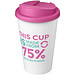 Americano® Eco 350 ml recycelter Becher mit auslaufsicherem Deckel, rosa