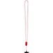 Anser Smartphone Lanyard aus recyceltem Kunststoff mit 27 W 5-in-1 integriertem Kabel, rot