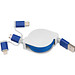 Ausziehbares Ladekabel 3in1, blau
