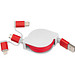Ausziehbares Ladekabel 3in1, rot