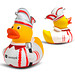 Schnabels® Bade-Ente Karnevalsprinz, gelb/weiß