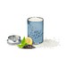 Badesalz-Dose XL 300 g, Happy Easter , grau