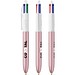 BIC® 4 Colours® Glacé Rosa Glacé / Weiß