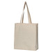 Bio Baumwolltasche (GOTS) mit Bodenfalte, beige