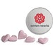 Brauseherzen in Mini Clic Clac Box, 16 g, blank, inkl. Druck