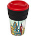 Brite-Americano Isolierbecher mit Schutzring Reifen-Design, 350 ml, rot