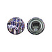 Button aus Metall mit Flaschenöffner und Magnet, silber