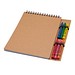 Doodle A5 Softcover Spiralnotizbuch mit Farbstiftset, natur