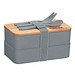 Doppel-Lunchbox ECO L1, grau