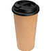 Doppelwandiger Trinkbecher mit Korkoberfläche, beige
