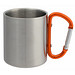Edelstahl Becher Hiking Day, ca. 200 ml, silber/orange