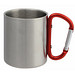 Edelstahl Becher Hiking Day, ca. 200 ml, silber/rot