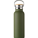 Isolierflasche Helsinki mit Bambusdeckel, 500 ml, dunkelgrün Isolierflasche Helsinki mit Bambusdeckel, 500 ml, dunkelgrün